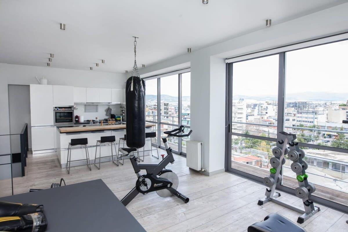 Apartamento Penthouse With 360 View Of Athens And Private Gym Exterior foto