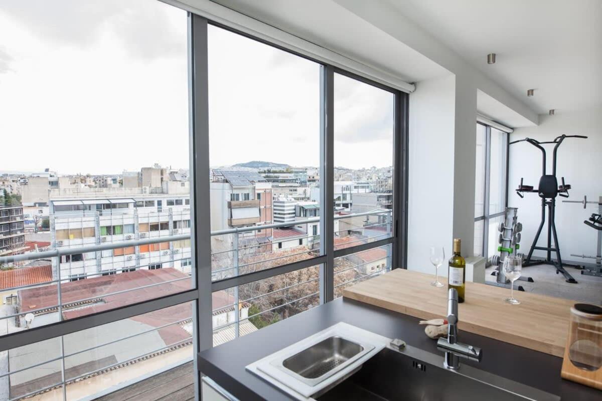 Apartamento Penthouse With 360 View Of Athens And Private Gym Exterior foto